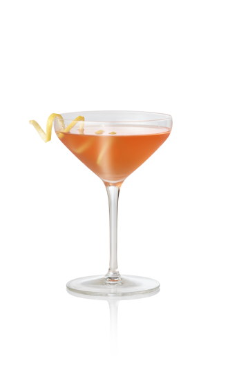 Glass of Bourbon & Bubbles Cocktail