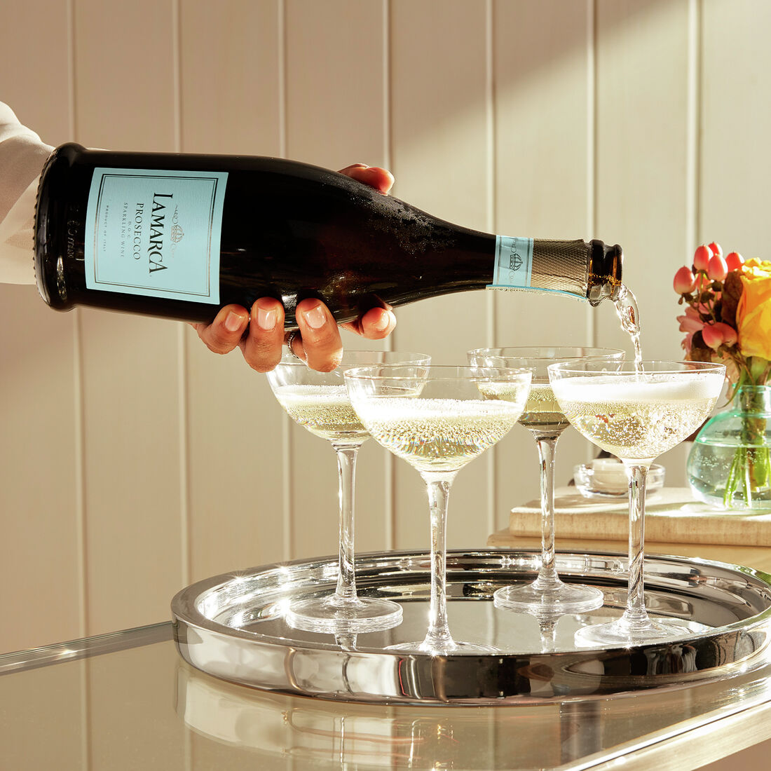 Serving La Marca Prosecco